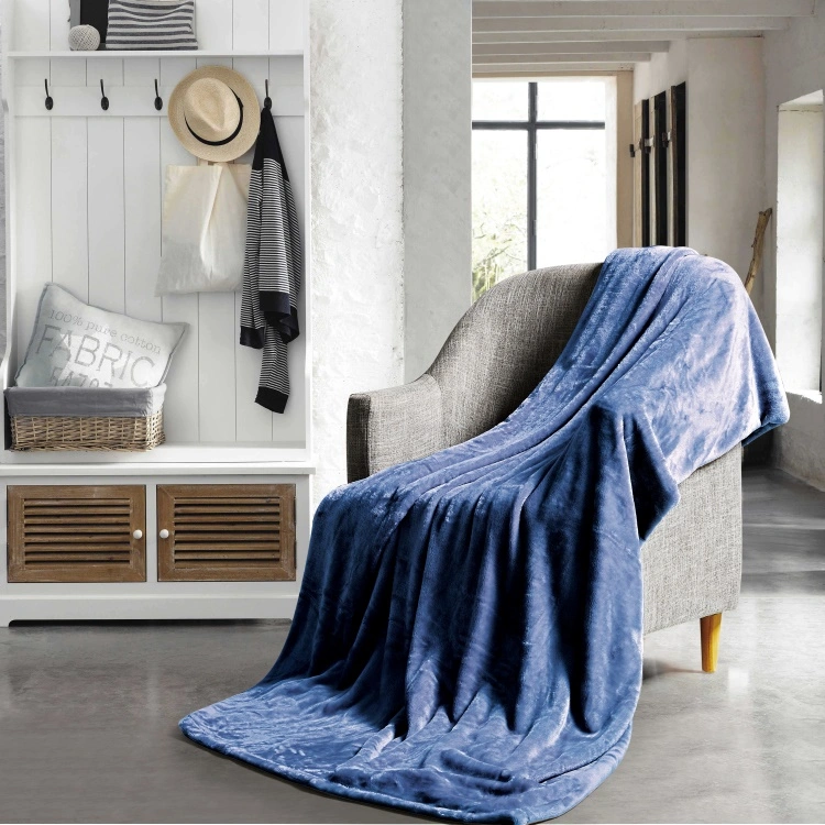 High Quality Microfiber Flannel Fleece Throw Blanket Super Soft Plush Bed Blankets for Sofa