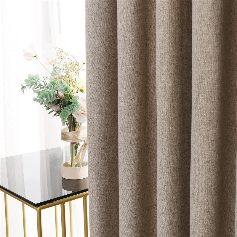 Wholesale Cheap Modern European Blackout Window Hotel Supplies Dimout Solid Color Curtain