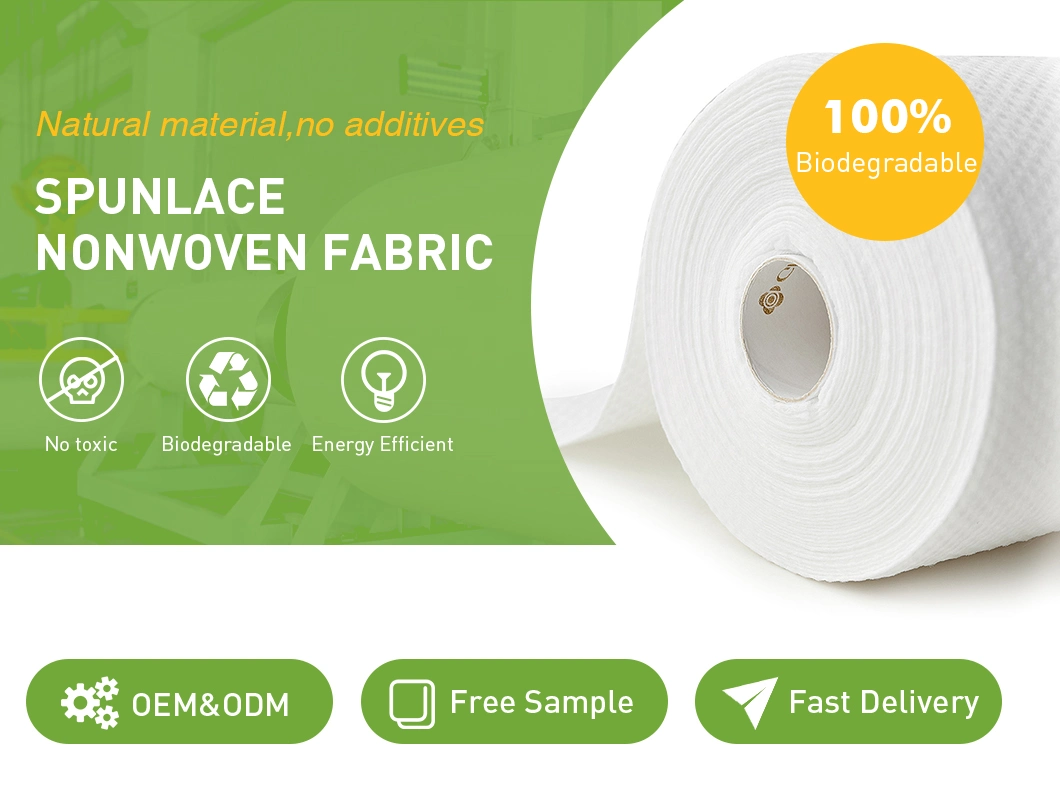 40GSM Spunlace Nonwoven Fabric Textile for for Wet Wipes and Baby Diapers