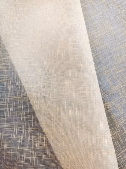 Rideau en tissu transparent 100 % polyester tendance.