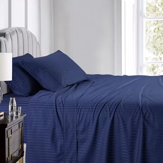 Ensemble de literie d'hôtel de drap de lit de couette 100% coton personnalisé de luxe 4 pièces
