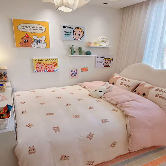 Ensemble de literie pour enfants imprimé dessin animé mignon et charmant