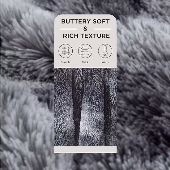 Couverture de lit en polaire doublée Sherpa, douce et pelucheuse, pour la maison